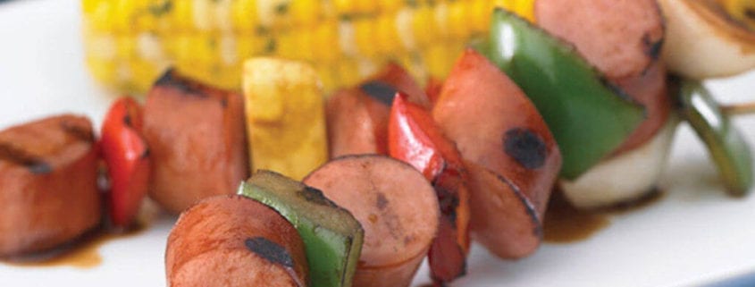 Smoked Brat Kabobs