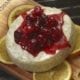 Planked Brie with Cranberry Relish