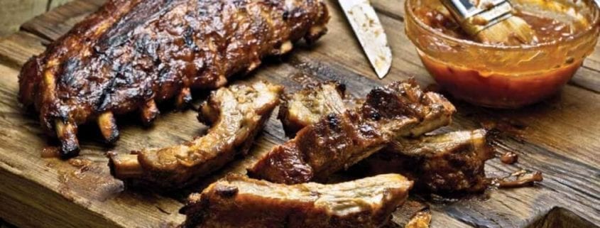 Baby Back Ribs with Apple-Bourbon Barbecue Sauce