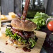 Caramelized Onion BBQ Bacon Burger