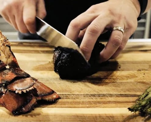 KILLER Steak + Lobster + Bacon-Wrapped Asparagus