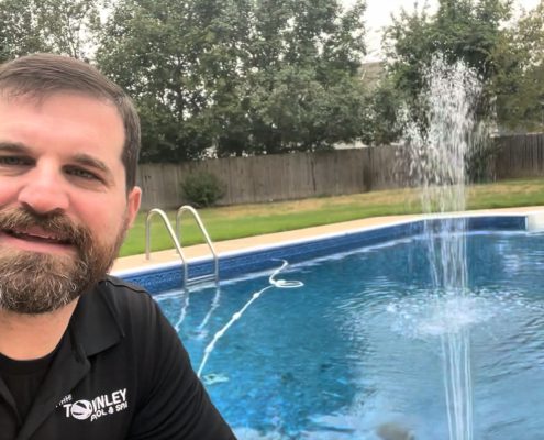 Cool Your Pool with a Flower Fountain