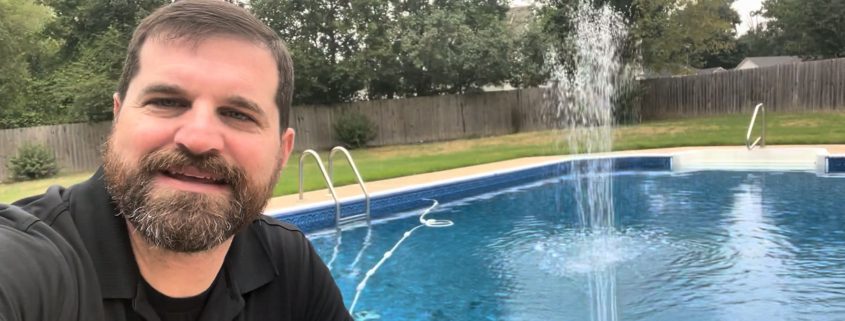 Cool Your Pool with a Flower Fountain