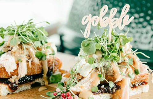 Open-Faced Leftover Turkey Sandwich