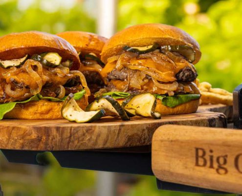 Caramelized Sweet Onion Smash Burgers